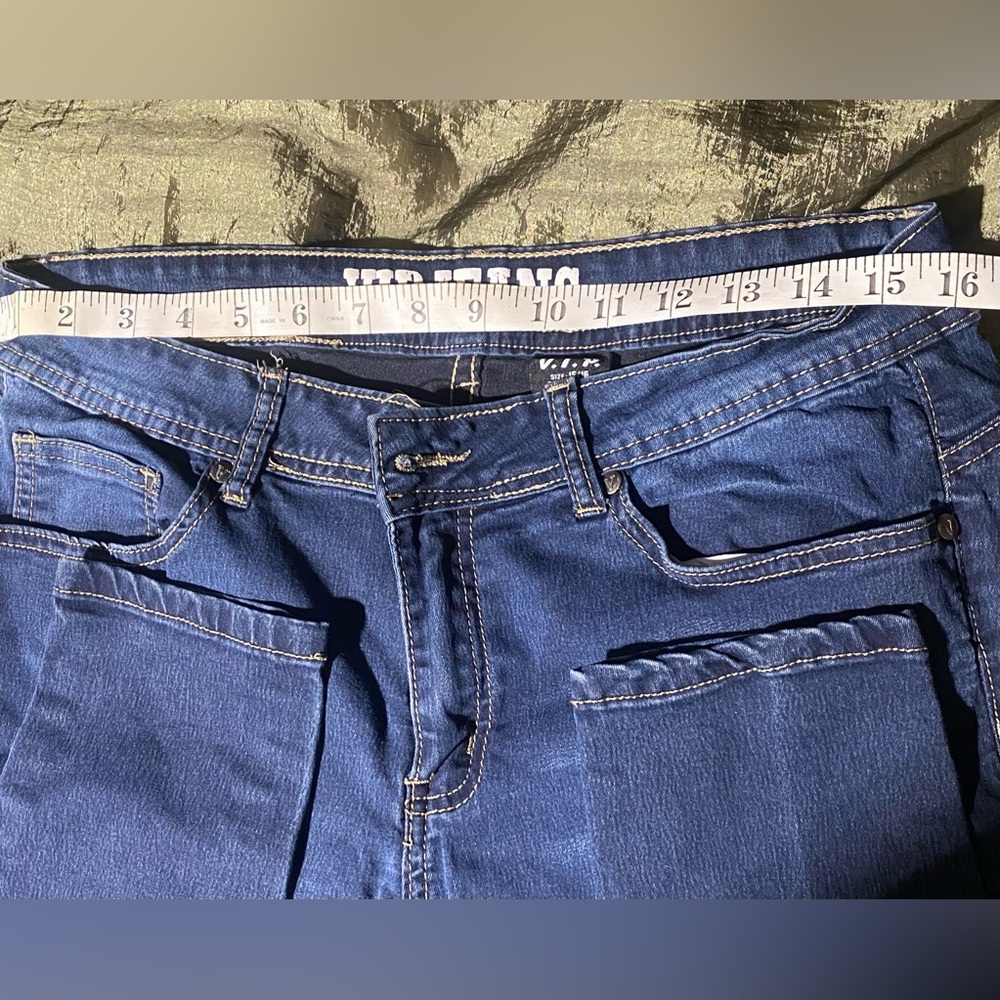 VIP Juniors Dark Wash Skinny Jeans 15/16 - Picture 7 of 13